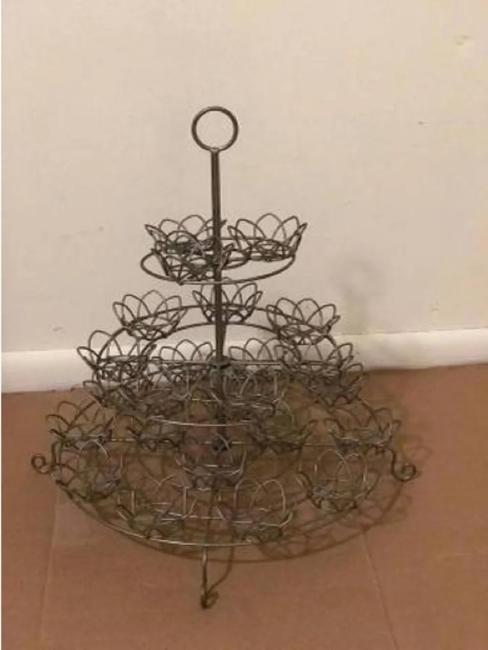 Vintage Metal 3-Tier Pastry Stand
